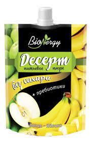 Десерт фруктовый "Яблоко-Банан". BioNergy 0,14 кг.
