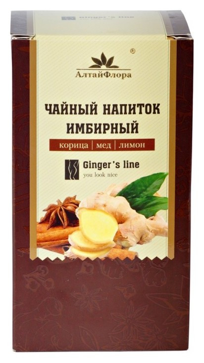 Напиток чайный "Имбирный с корицей, медом, лимоном" 20 ф/п. Алтай Флора 0,001 кг.