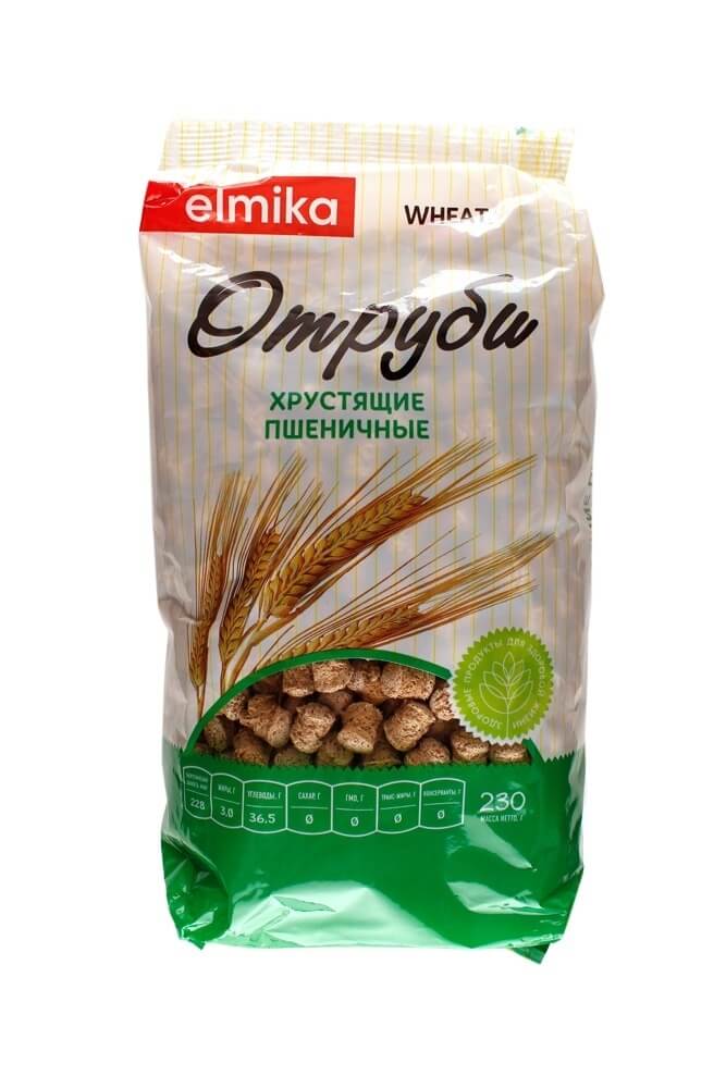 Отруби хрустящие пшеничные. Elmika 0,23 кг.
