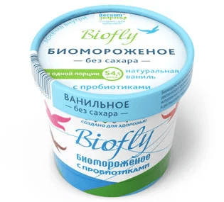 Мороженое "Biofly" натуральная ваниль. Десант здоровья 0,045 кг.