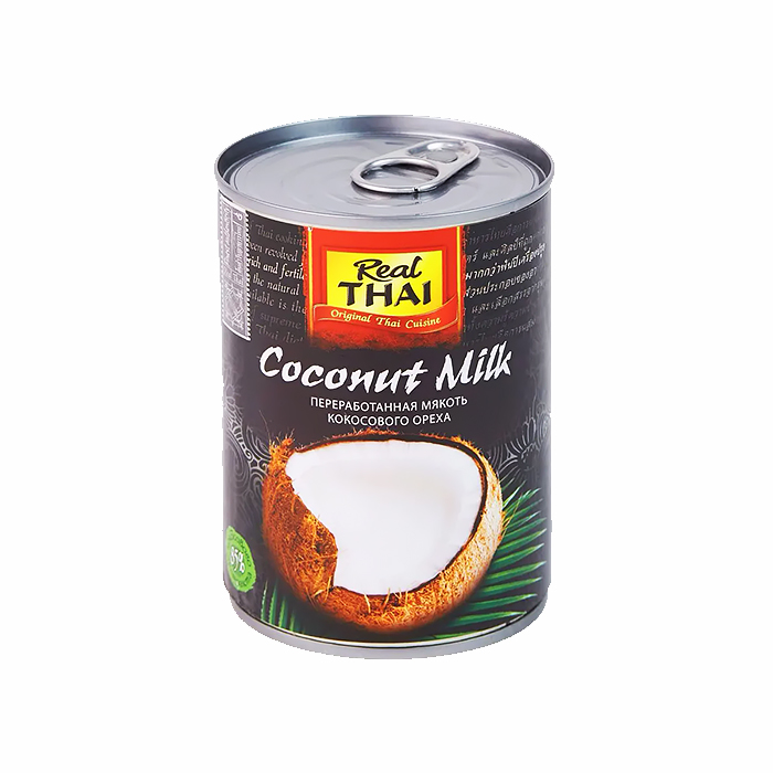 Молоко кокосовое ж/б REAL THAI. Тайланд 0,4 кг.