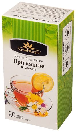 Напиток чайный "При кашле и отдышке" 20 ф/п. Алтай Флора 0,001 кг.