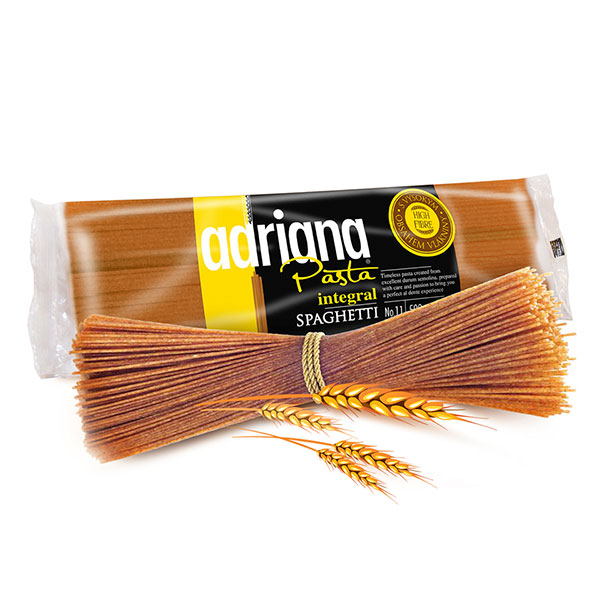 Макароны цельнозерновые Спагетти. Adriana 0,5 кг.