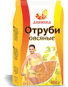 Отруби овсяные Крафт/пакет "Дивинка" 400гр *20